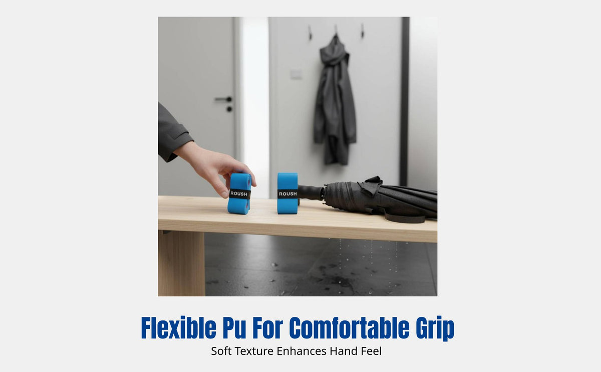 Umbrella Handle Grip Cover, Anti-Slip Sweat-Absorbing PU Wrap, Soft Plush Strap for Handle