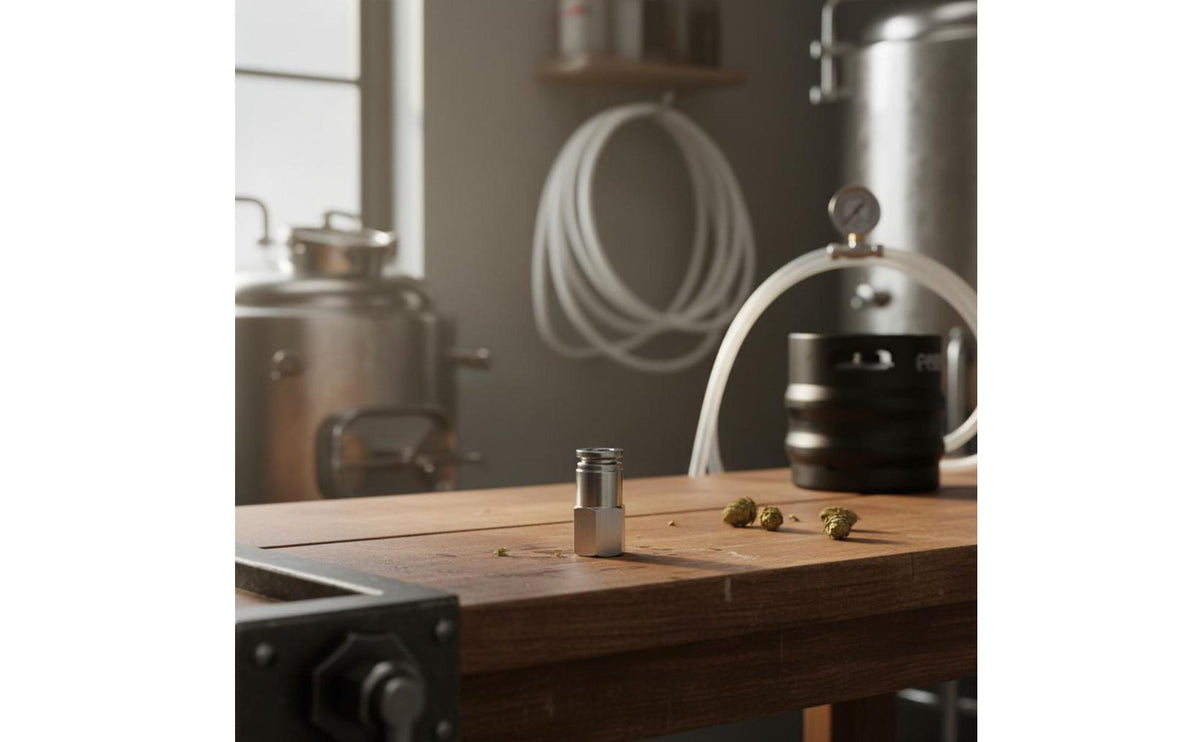 Ball Lock Quick Disconnect Right Angle Disconnect with Push in Fitting Sturdy Ball Lock Keg Connector for Homebrewers