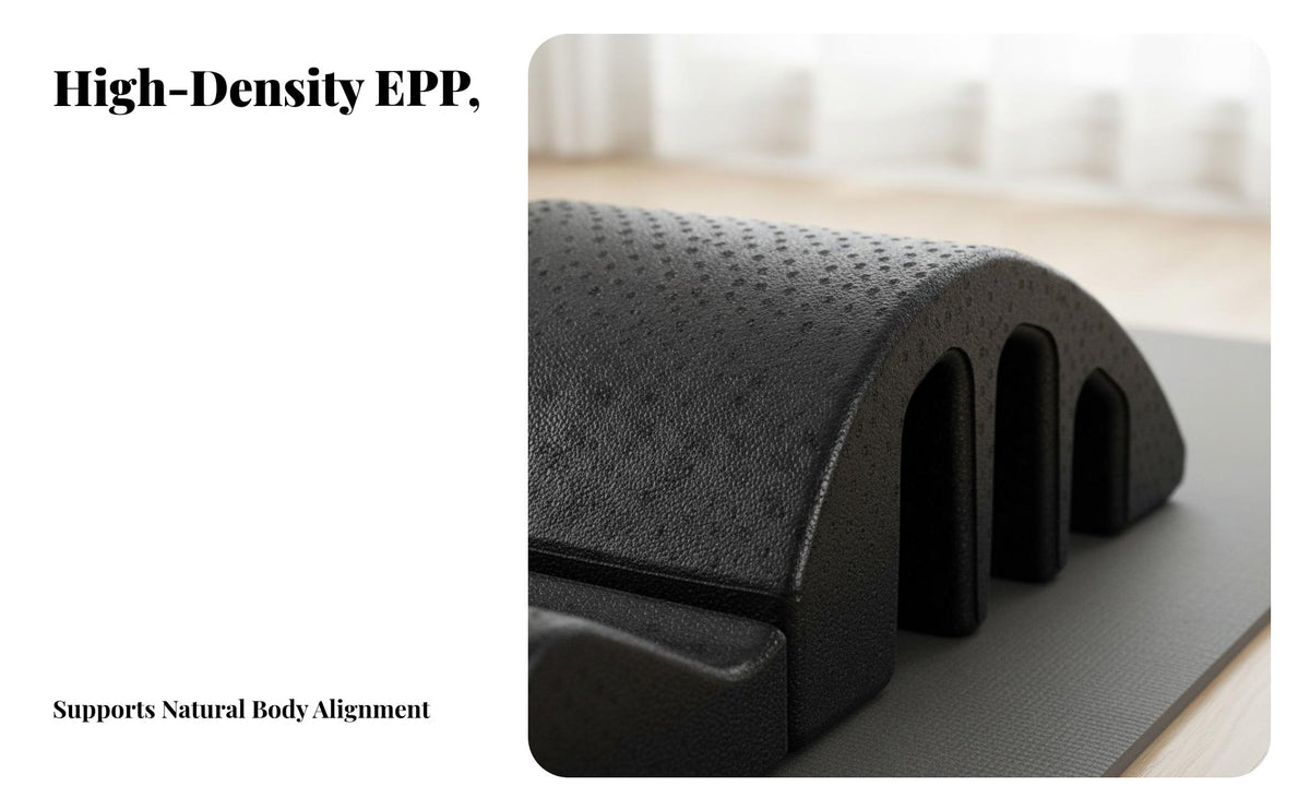 Versatile Use Pilates Spine Corrector Odorless Expanded Polypropylene Foam Support Easy to Grip Arched Back Massage Stretcher for Mind-Body Practice Enthusiasts, Office Workers, Athletes, Core Strengthening, Home Gym, Floor Workout