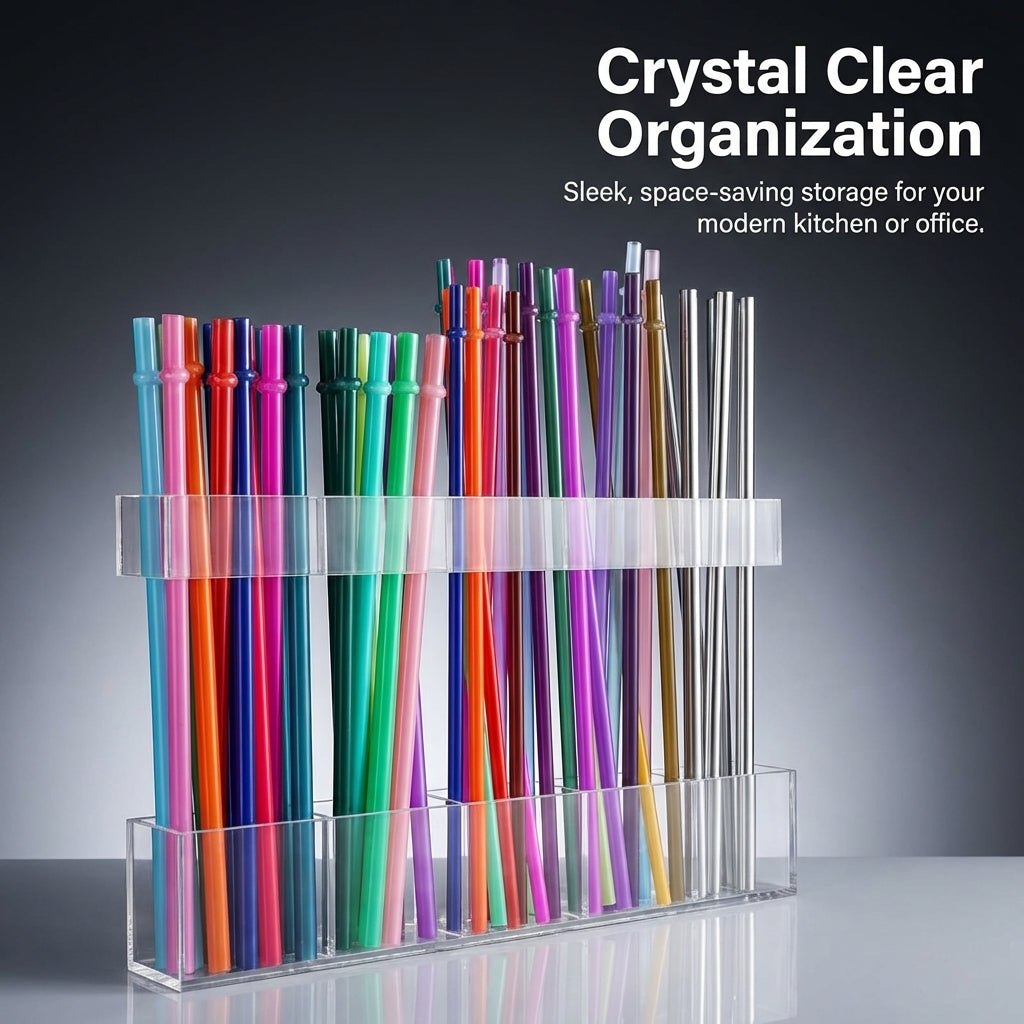 Clear Acrylic Holder, 2 Tier Wall Mounted or Desktop Tape for Kitchen Cabinet, Adjustable Height Countertop Organizer