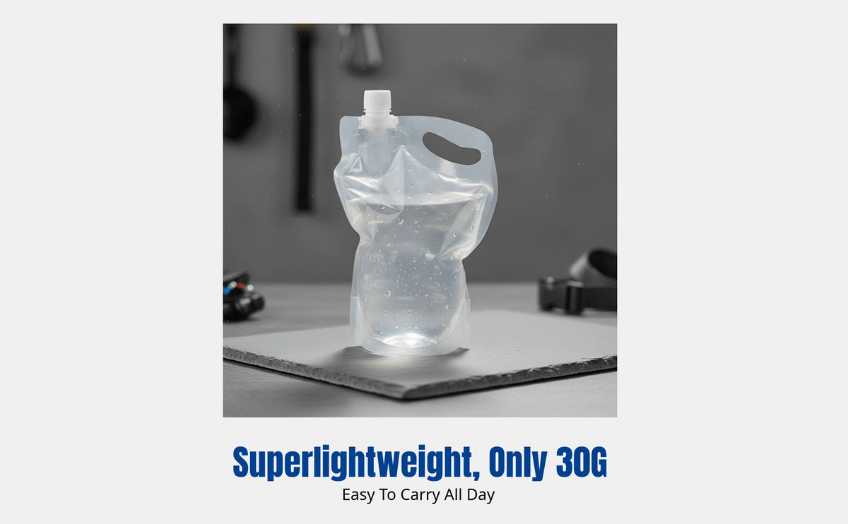 Foldable Water Bag, Outdoor Transparent Hydration Bladder, Portable for Camping, Cycling, Hiking