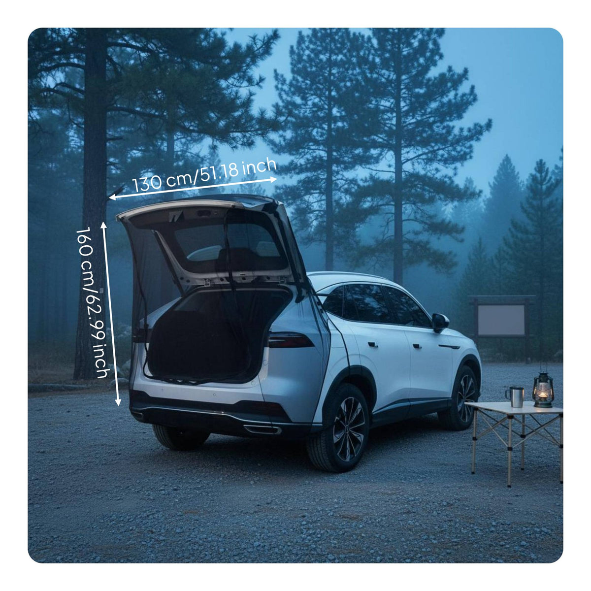 Portable SUV Tailgate Bug Net Ventilation Car Trunk Bug Screen Washable for Campers