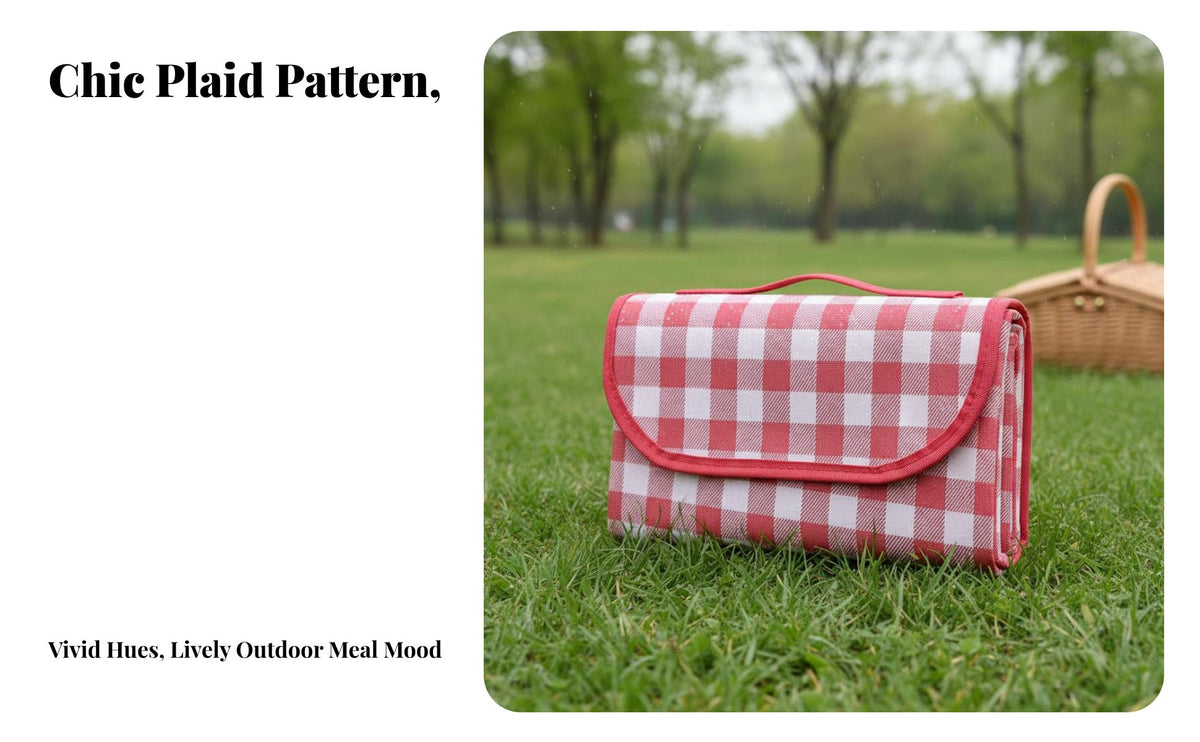 Moisture-Proof Foldable Checkered Mat Waterproof Outdoor Blanket Portable Picnic Sheet Lightweight for Beach&moveers, Families, Picnics, Camping, Beach, Travel
