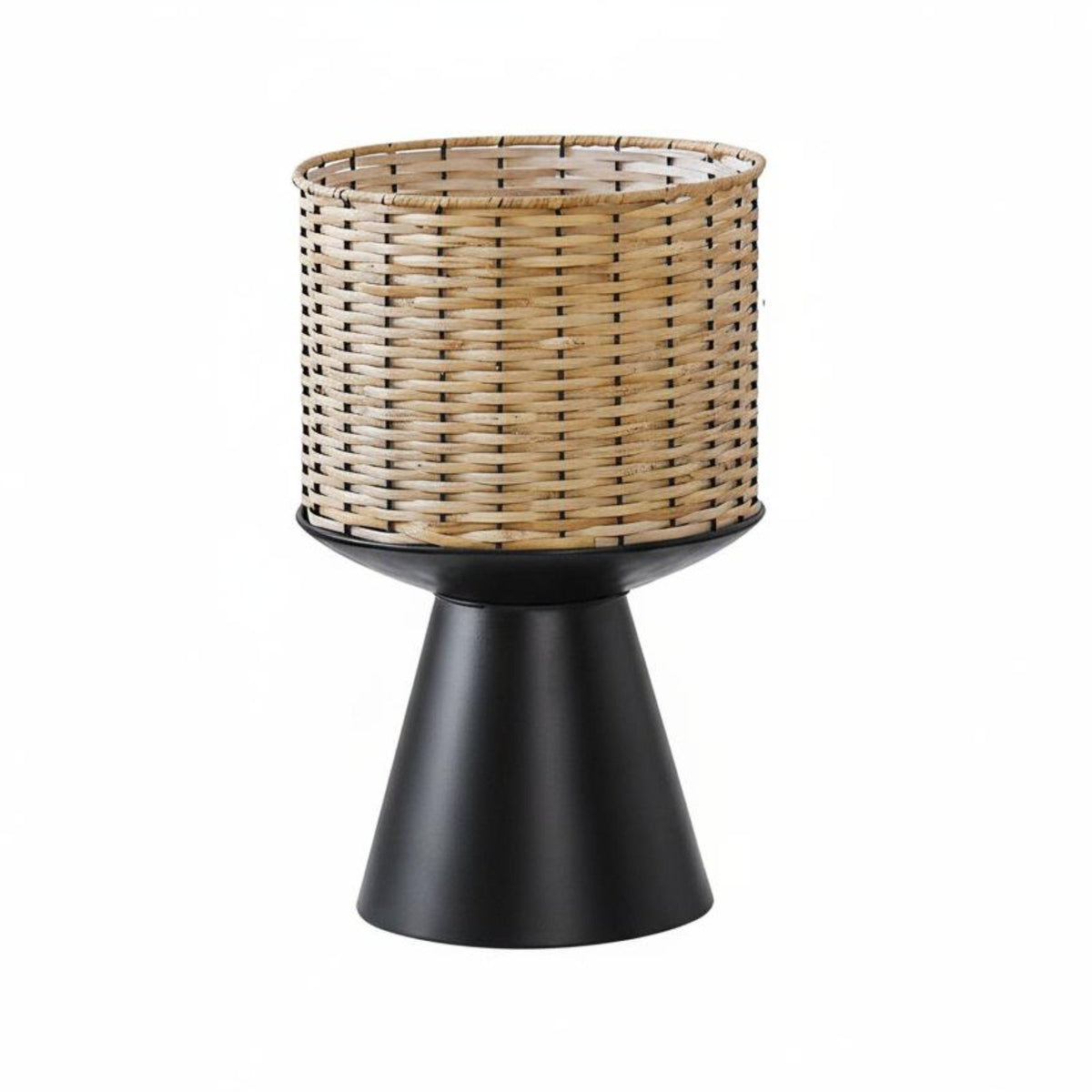 Minimalist Design Floor Standing Planter Modern Design Wicker Plant Basket with Stand Handwoven House Decoration Bohemian-Decor for Office