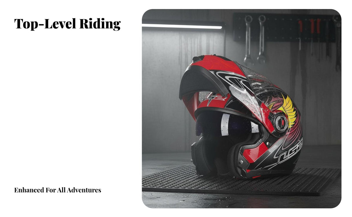 Twin Visor All Season Twin Visor Motorbike Helmet Ventilation System Impact-Resistant Gear for Commuters