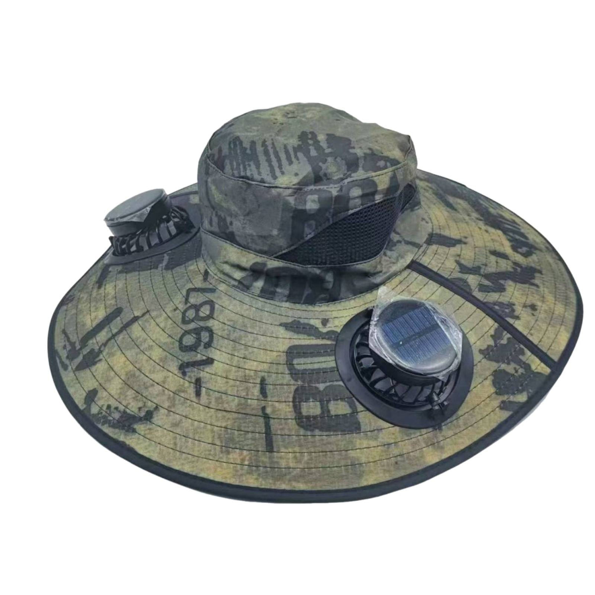 Breathable Solar Fan Hat Mesh Hat with Solar Fan Sun Protection Cap Portable for Fishing