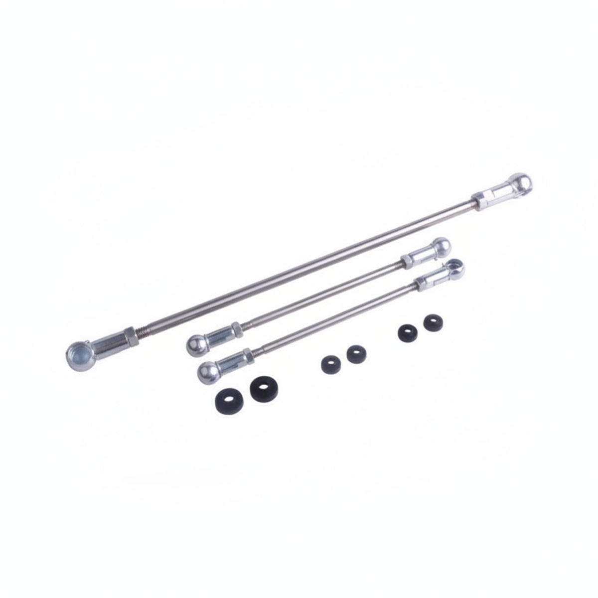 3 Pieces Gear Linkage Push Rods with Rubber Seals Adjustable Gear Linkage Rods Pushrod Seal Threaded Hardware Metal