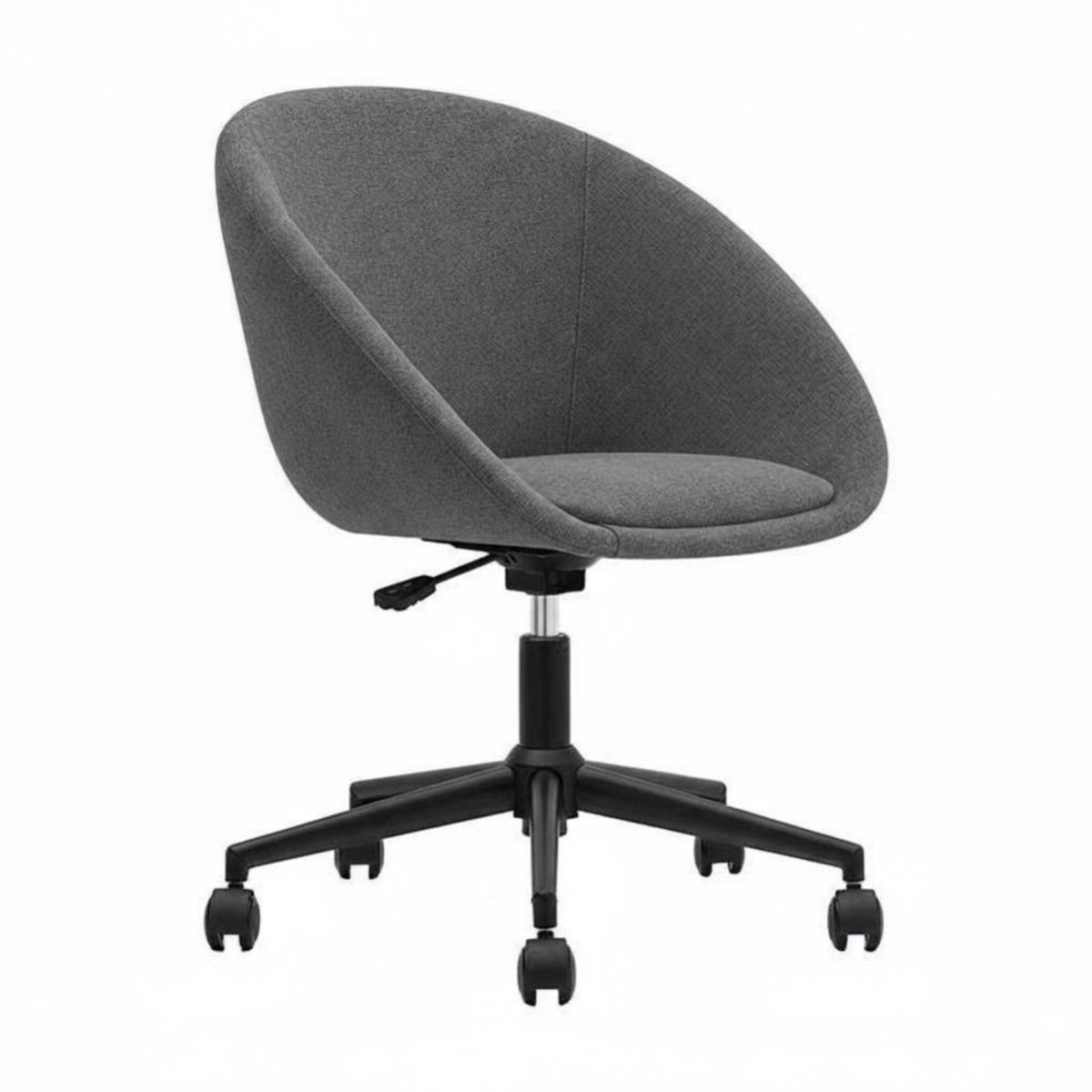 Adjustable Height Upholstered Computer Seat Soft Upholstery Upholstered Rolling Seat Ergonomic Design pivot Chair with Armrests for Students, Adults, Women, Study Room, Bedroom