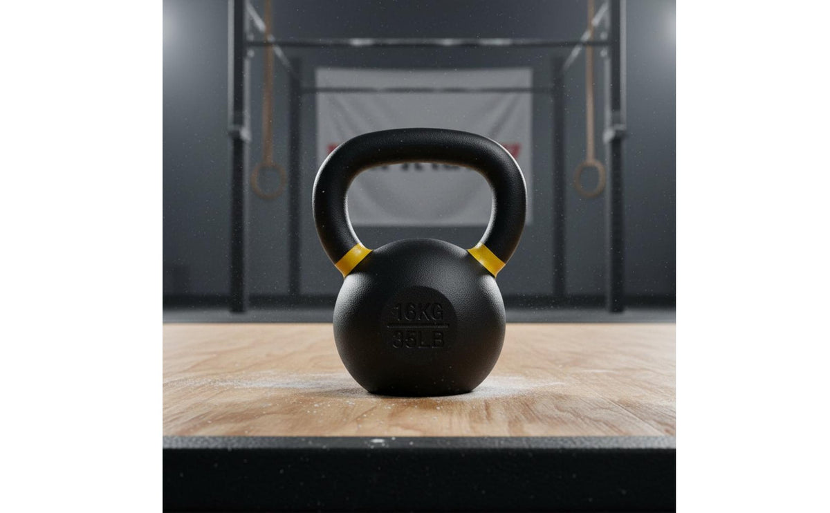 Spray Coated Cast Iron Kettlebell Commercial Grade Gym Kettlebell Dumbbell Substitute Solid Cast Iron Weight Heavy Duty for Men