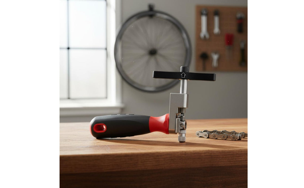 8-12 Speed Cycle Chain Tool Anti-Slip Handle Chain Rivet Tool Sturdy Metal Body Easy to Use for Cyclists, Garage, Repair Shop