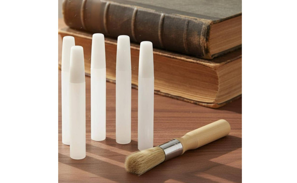 6 Pieces Multi-Purpose Book Glue and Brush Set Precision Tip Book Repair Glue Set pH-Neutral-Non-Acidic Bookbinding Kit Archival Quality for Bookbinders, Librarians, Crafters, Library, Workshop, School