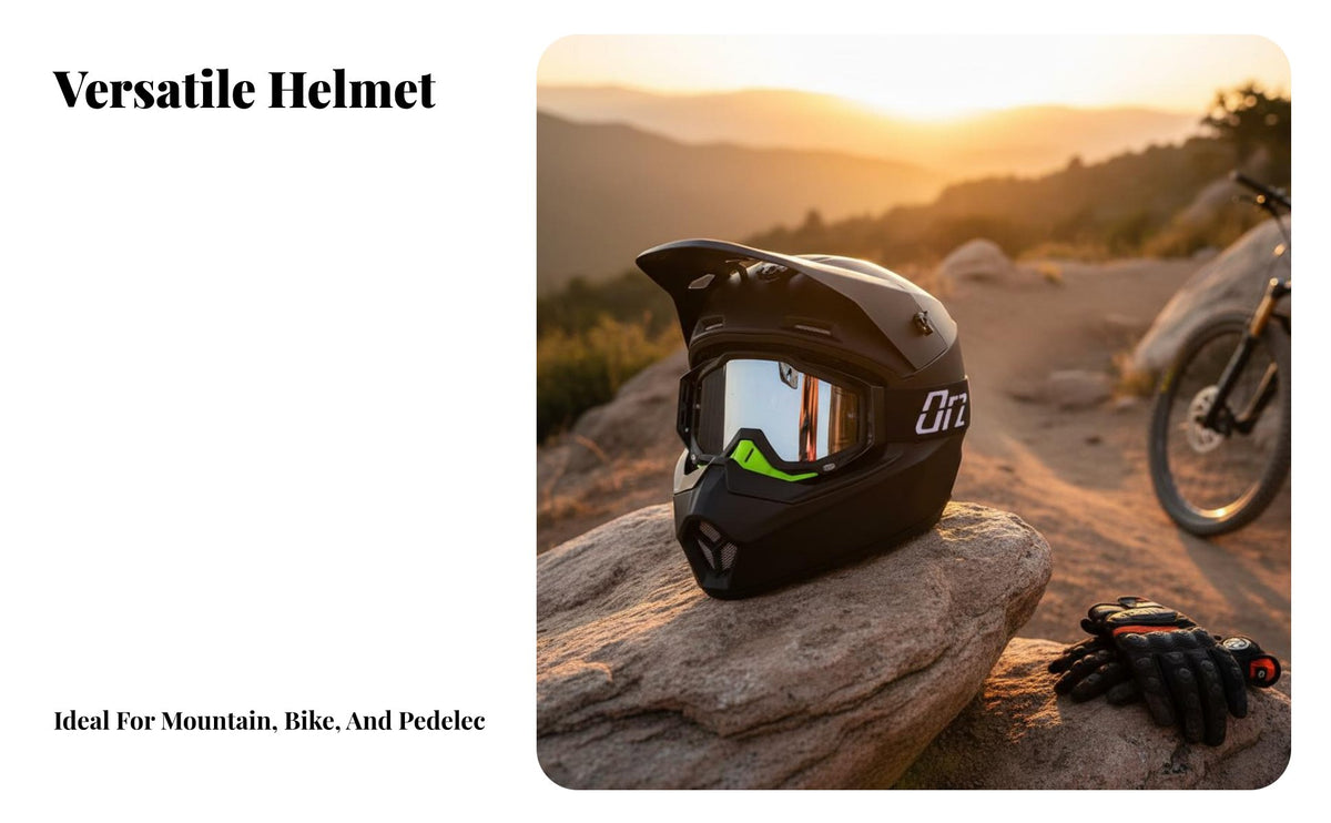 Downhill Mountain Bike Helmet DOT Certified Downhill Bike Helmet Removable Visor Guarding Gear for Teens, Kids, Rough Terrain Riding