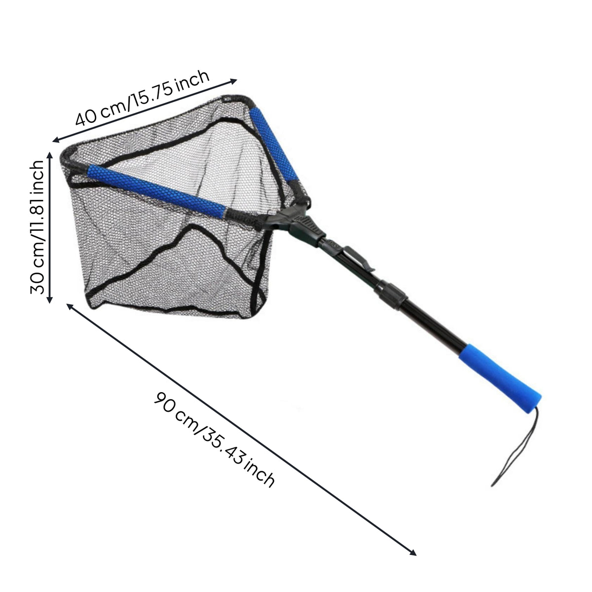 Fishing Landing Net Extendable Landing Net with Telescopic Handle Lightweight for Anglers