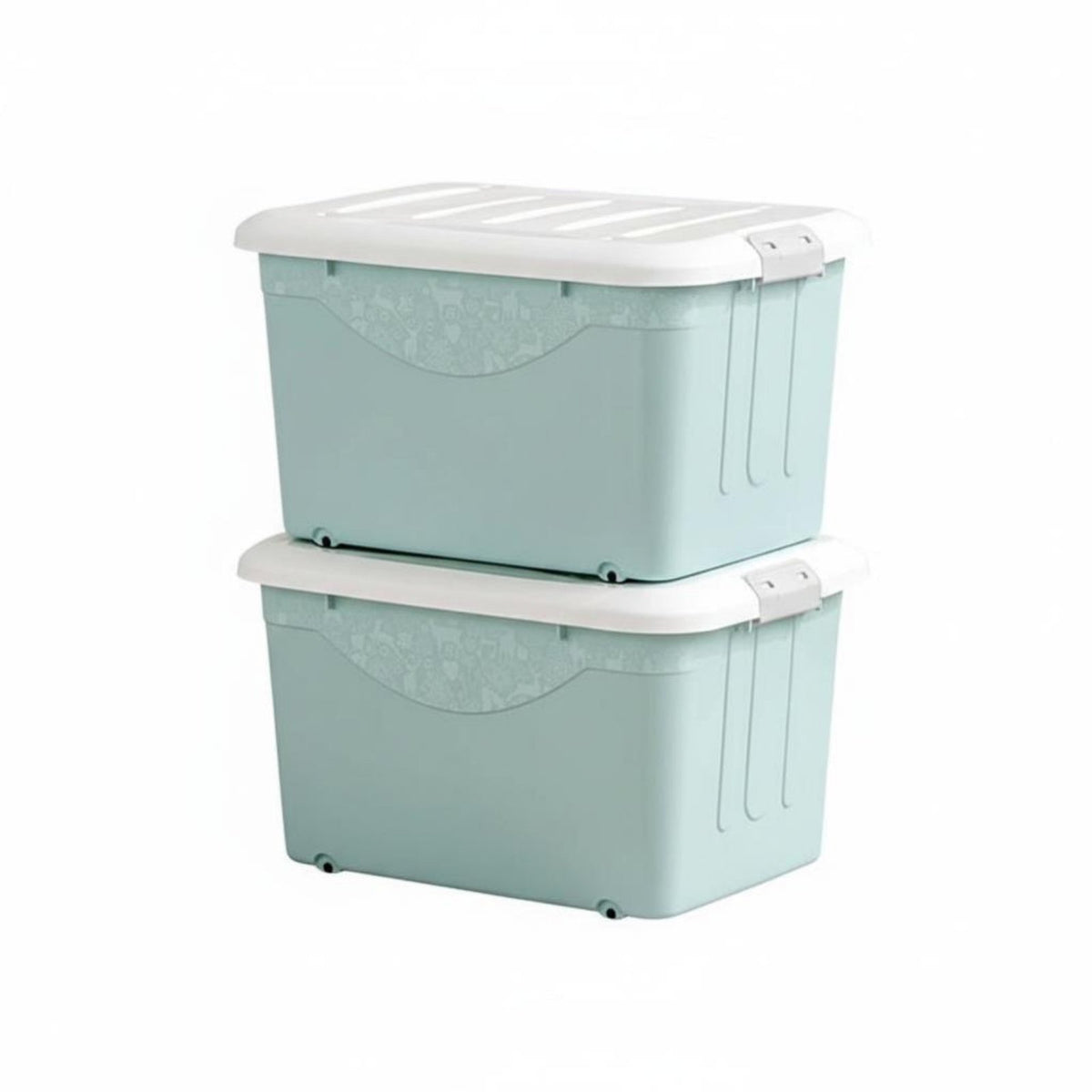 Large Capacity Wheeled Storage Tote adaptable Rolling Box with Lid Stackable Organizing Container debrisresistant for households, Hobbyists, Dorm Room, Bedroom, beneath the bed, Playroom