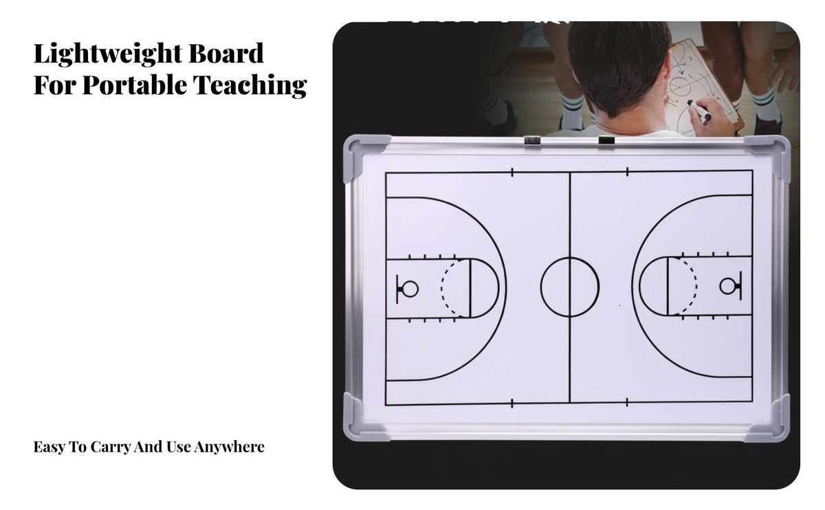 Aluminum Frame Attractive Basketball Strategy Board Portable Attractive Basketball Coaching Board Hangable for Training, Game Day