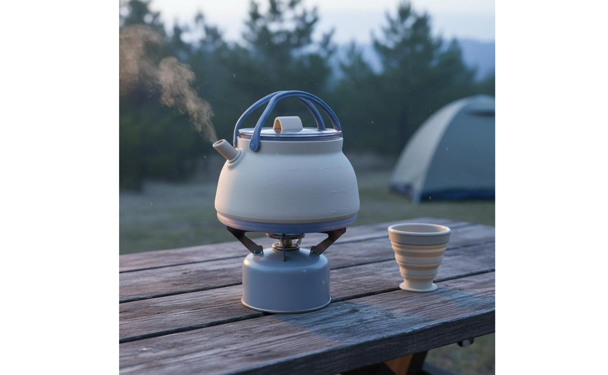 Foldable Silicone Kettle Lightweight Foldable Camping Teapot Space Saving Portable Water Boiler for Campers, Backpackers, Outdoor, Hiking, Travel