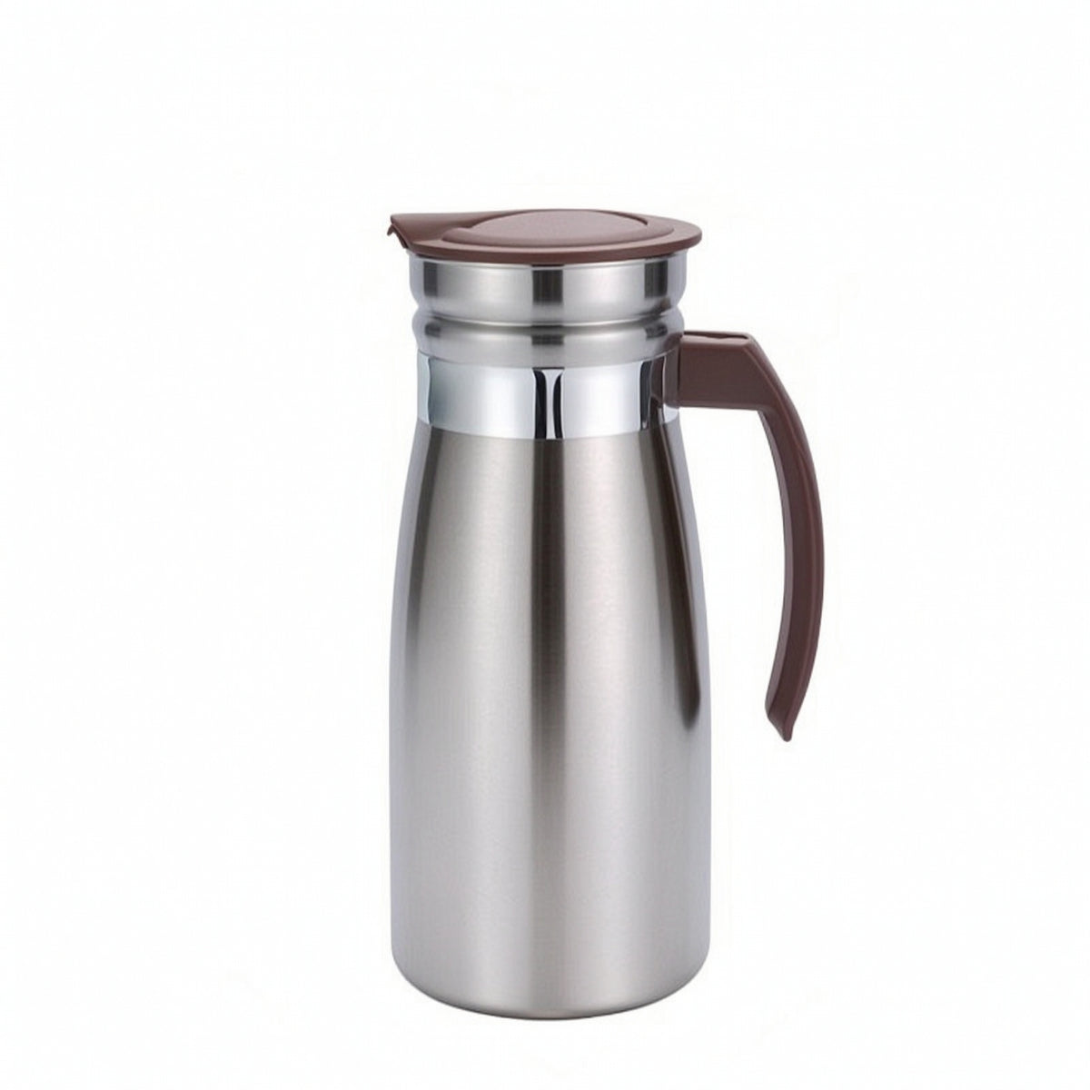 Heat and Cold Retention Stainless Steel Carafe Long-Lasting Water Jug with Lid Rust-Resistant Insulated Pitcher Easy to Clean for Hosts, Bar