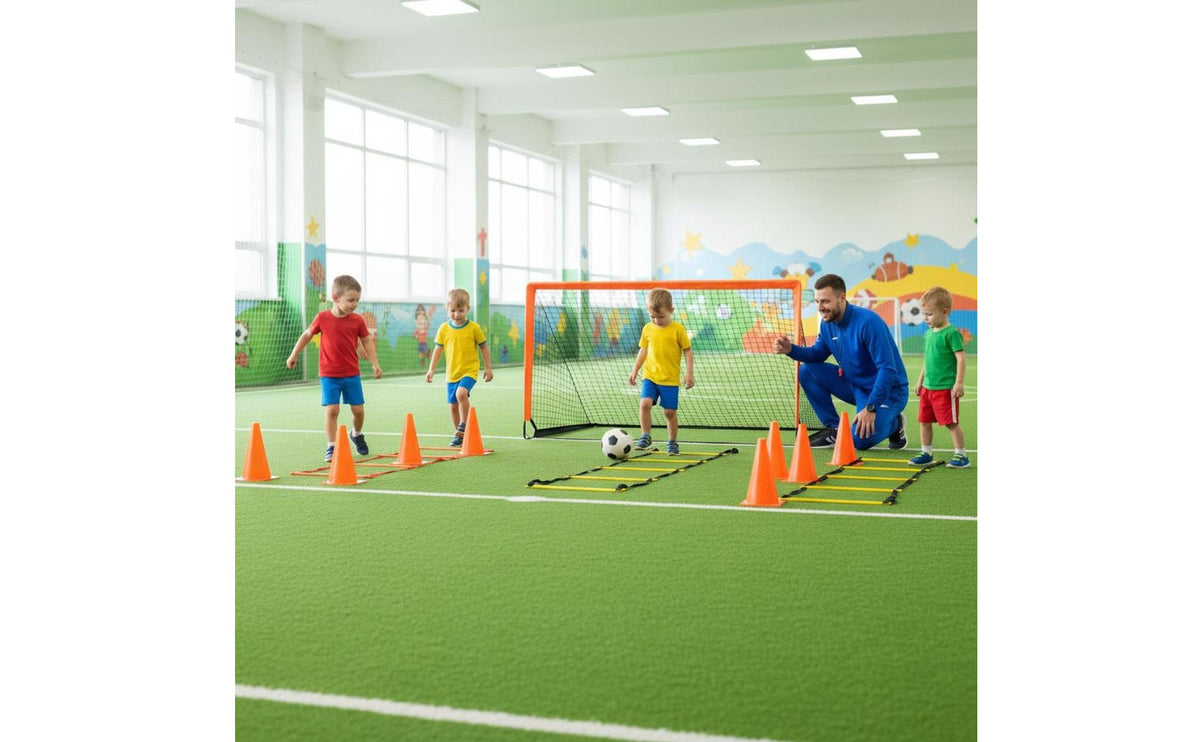 Instant-Setup Soccer Goals Easy Setup Folding Football Goals Foldable Training Net for Young Children
