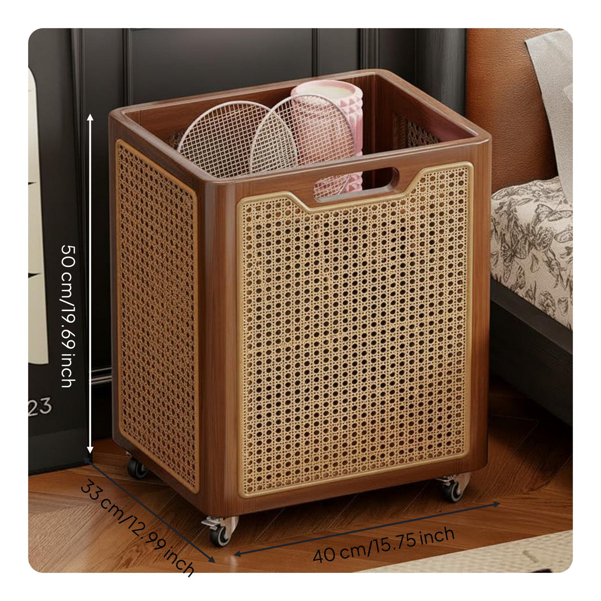 Exercise Mat Storage Rack Spacious Design Wooden Exercise Mat Holder Wide Opening Exercise Gear Organizer for Living Room