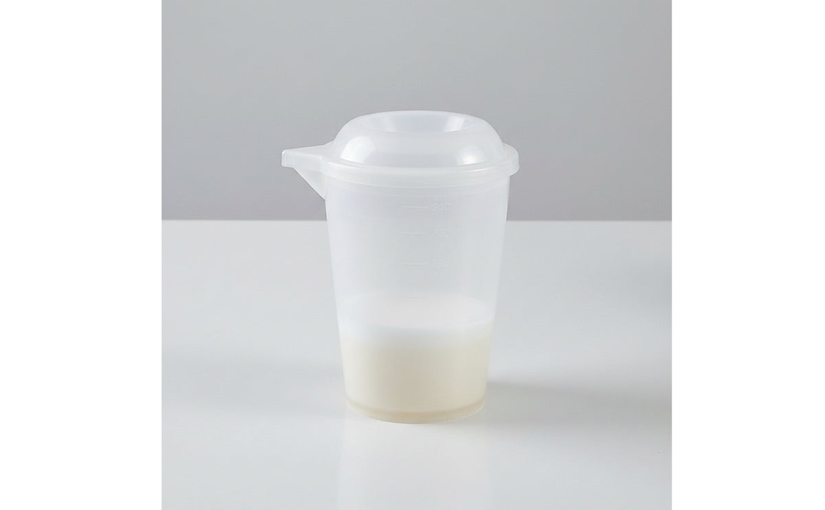 Microwave-Safe Mixing Cup with Lid and Spout
