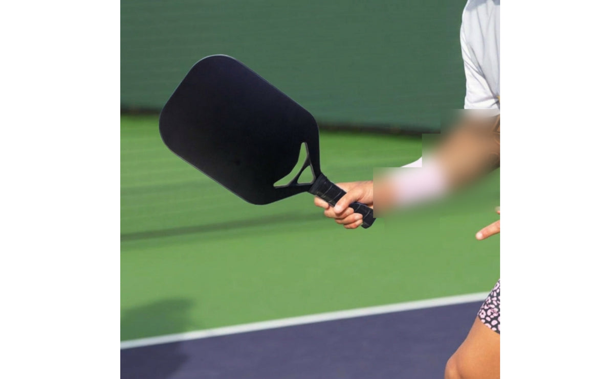 Hot-Pressed Unified-Piece Pickleball Paddle Solid Face Racket Wrapped Grip Sports Gear Rounded Corners