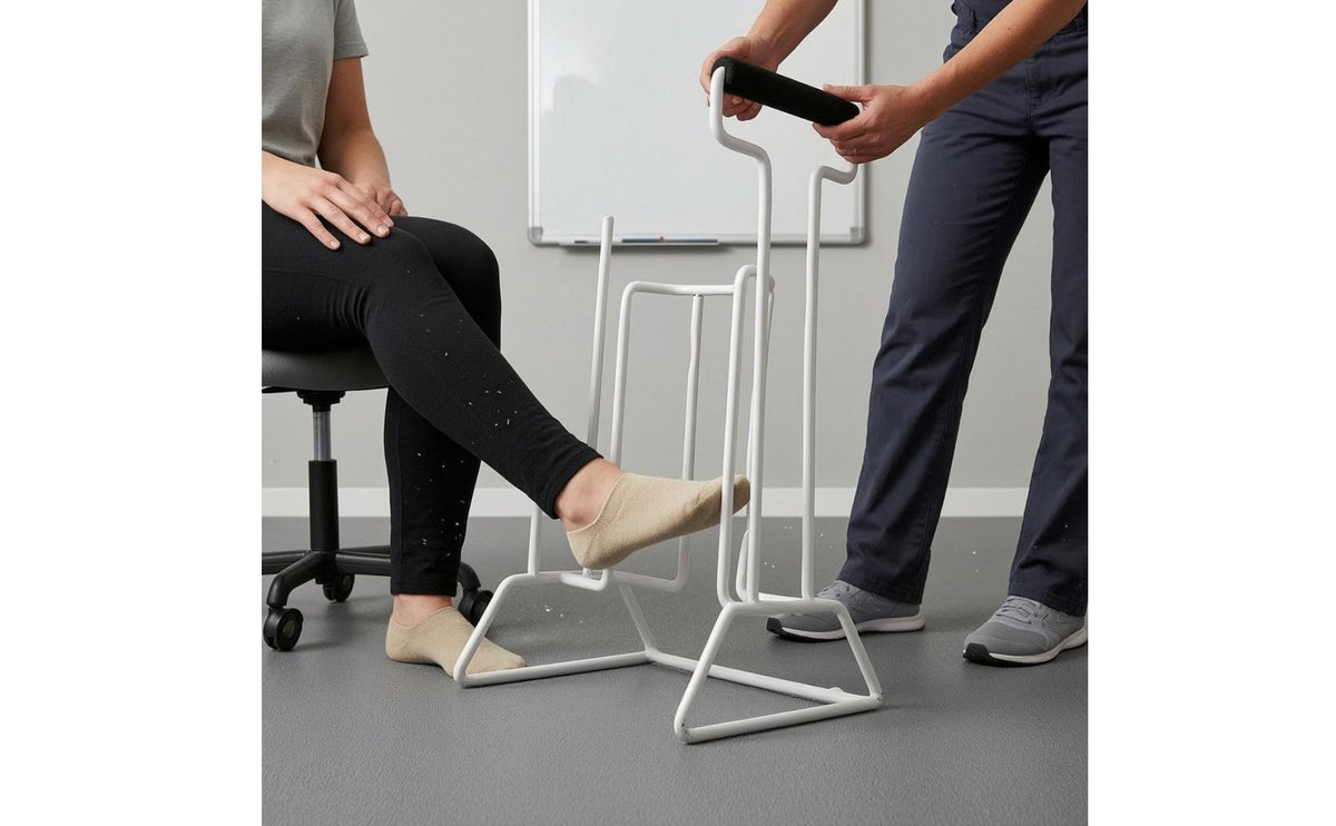 No Bending Sock Aid Padded Grip Sock Dressing Device Tall Handles Angled Base