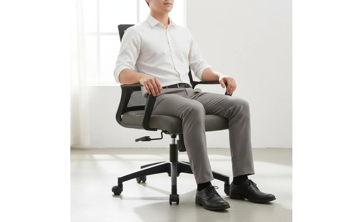Adjustable Height Ergonomic Office Chair Support Swivel Computer Chair Reclining Function for Study