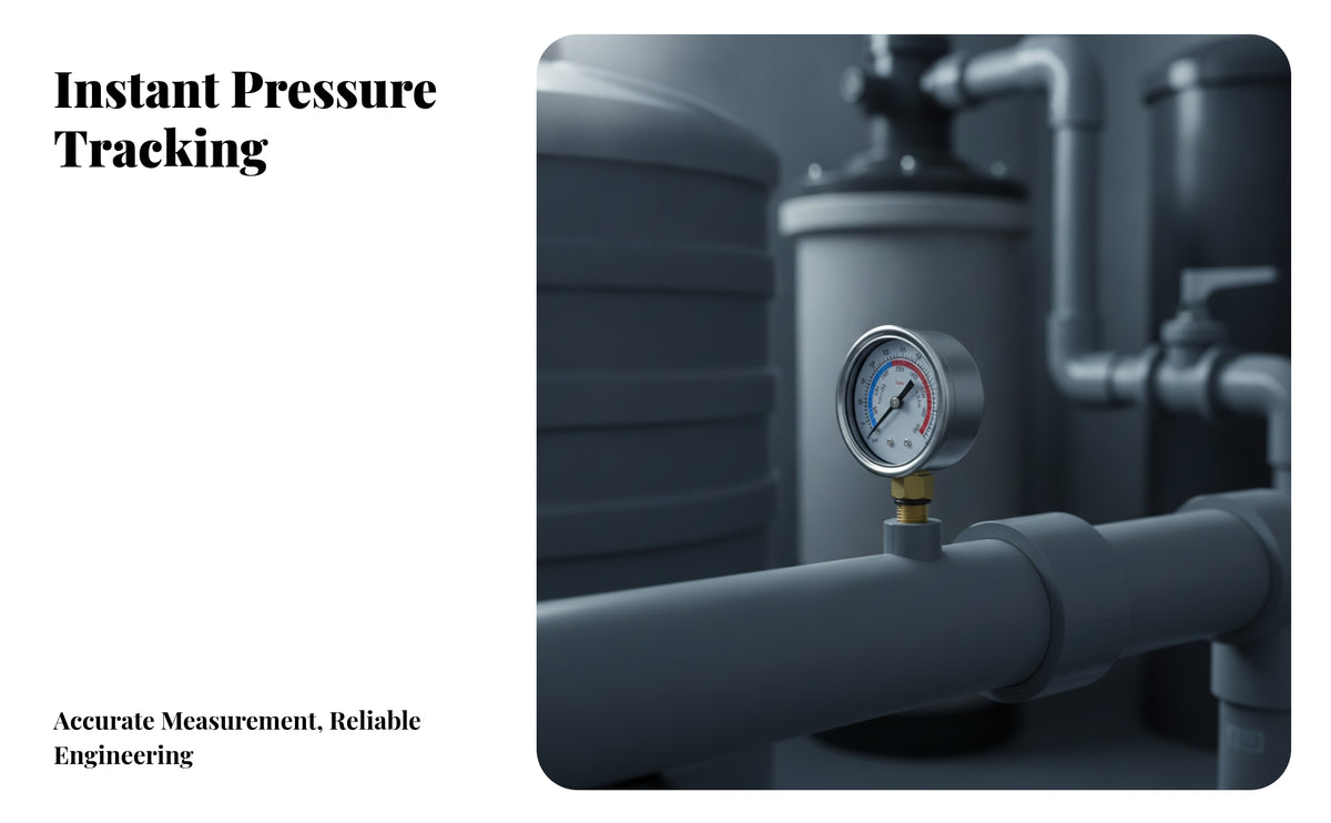 High Accuracy Radial Pressure Gauge | Dual Scale Psi and kPa, Rugged Stainless Steel Bezel, Pressure Gauge with Brass Connector, for Pool Sand strainer