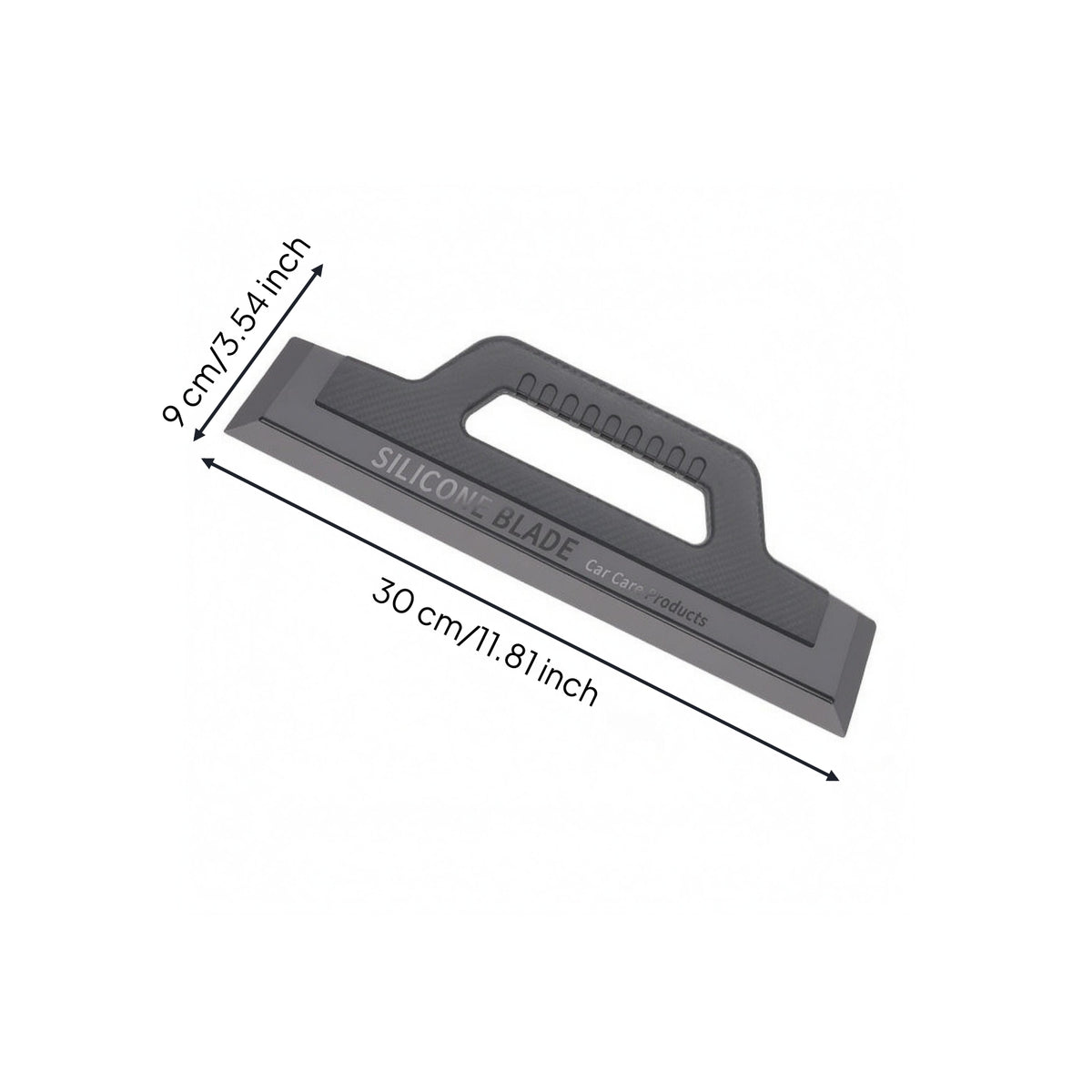 One-Piece Molded Silicone Car Squeegee Textured Grip Handheld Car Squeegee Dark Gray Silicone Water Blade Scratchclear