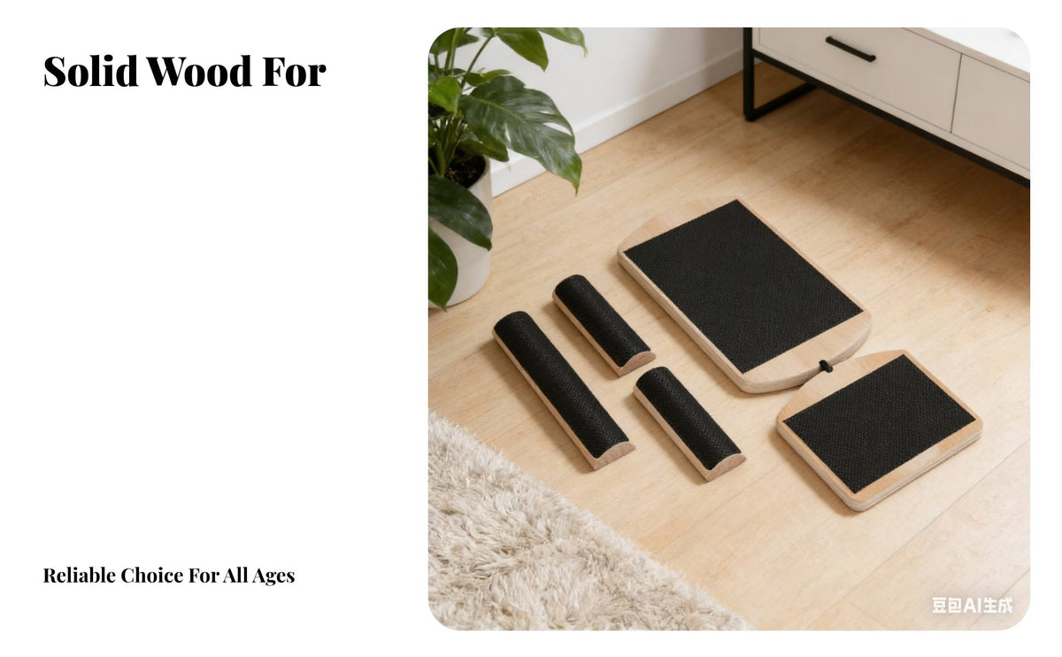 Single Leg Stability Board Wood Construction Foot Strengthening Board Anti-Skid Surface Wooden Ankle for Athletes, Seniors, Home Gym