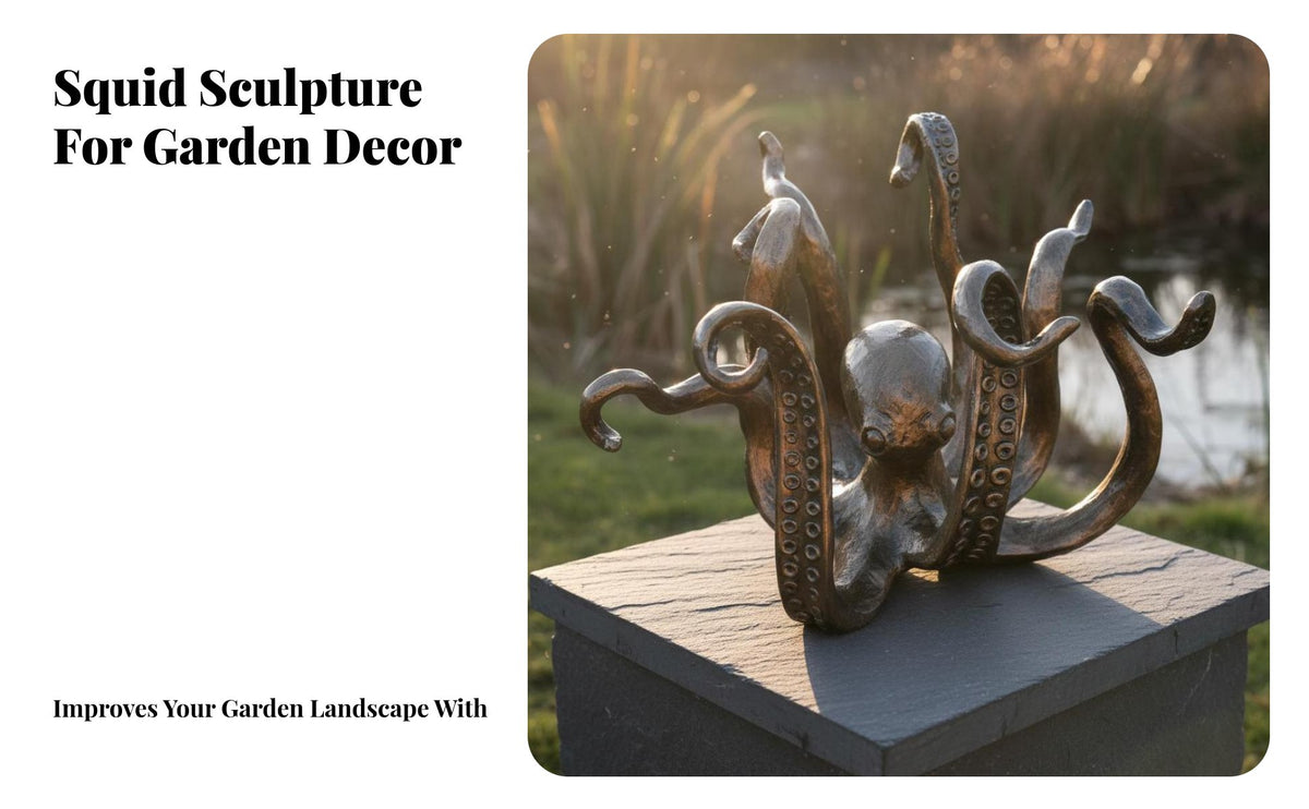 Resin Eight-Armed Sea Creature Sculpture Sea Theme Resin Eight-Armed Sea Creature Figurine Detailed Design Vintage Marine Life Ornament for Collectors