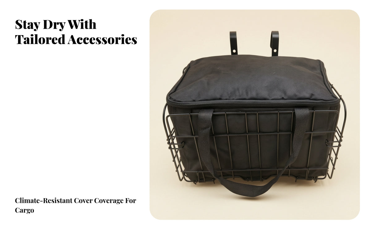 Folding Metal Wire Bicycle Basket | Rigid Mesh Body, Easy-to-Install Mounting Brackets, Foldable Bicycle Basket, for Commuting