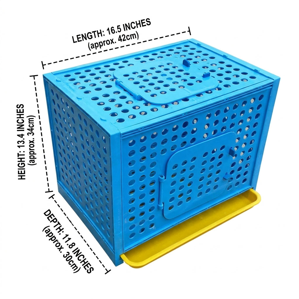Stackable Bird Cage with Side Entry for Small Avian Species, Multi-Tier Housing for Portable Nesting and Secure Transport