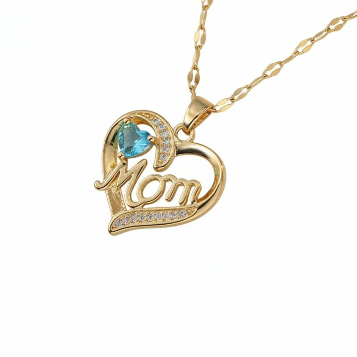 Heart Charm Necklace Titanium Steel Long Lasting Shine for Mothers Day