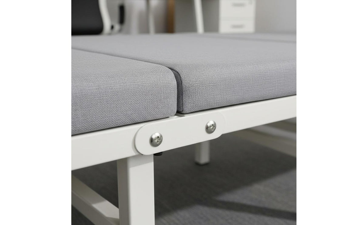 Office Rest Cot Foldable Single Folding Guest Bed Space Saving Portable Recliner Lounger for Camping, Travel