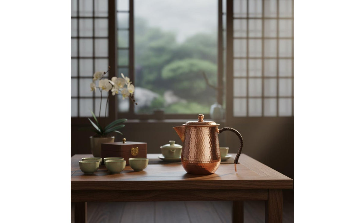 Hammered Copper Teapot Handmade Teaware for Home
