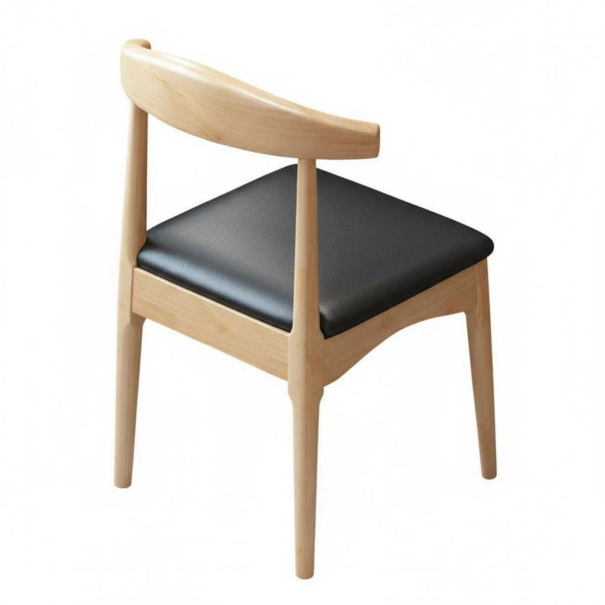 Nordic Design Curved Back Chair Ergonomic Backrest Armless Side Chair Long-Lasting Seating Furniture Sturdy Frame for Homeowners, Interior Designers, Study Room, Home Office, Kitchen, Bedroom