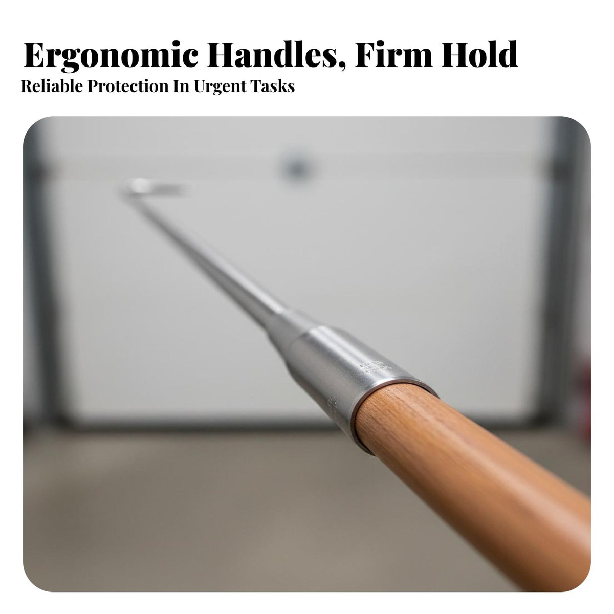 Long Reach Fire Hook Sturdy Emergency Drag Hook Sturdy Construction Carbon Fiber Pike Pole for Firefighters, Parking Garages, Warehouses, Substations