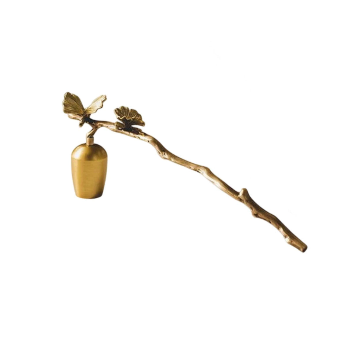 Ginkgo Leaf Candle Butterfly Accents Home Decor Tabletop