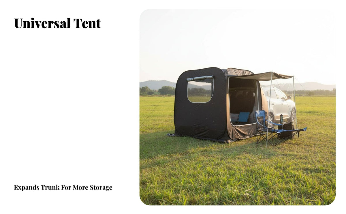 SUV Tailgate Tent Sun Protection Vehicle Awning Quick Setup Camping Gear for Highway Explorers, Tailgaters, Tailgating, Beach