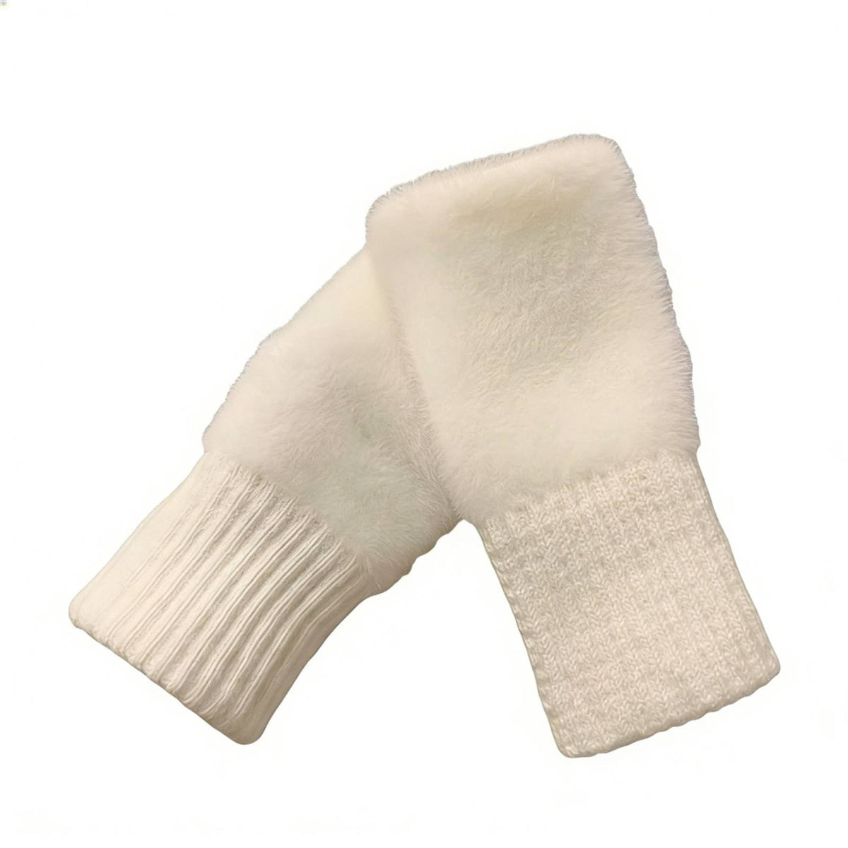 Half Finger Flip Cover Gloves, Plush Knit, Warm, Windproof, Autumn Winter, Trendy, Outdoor Cycling