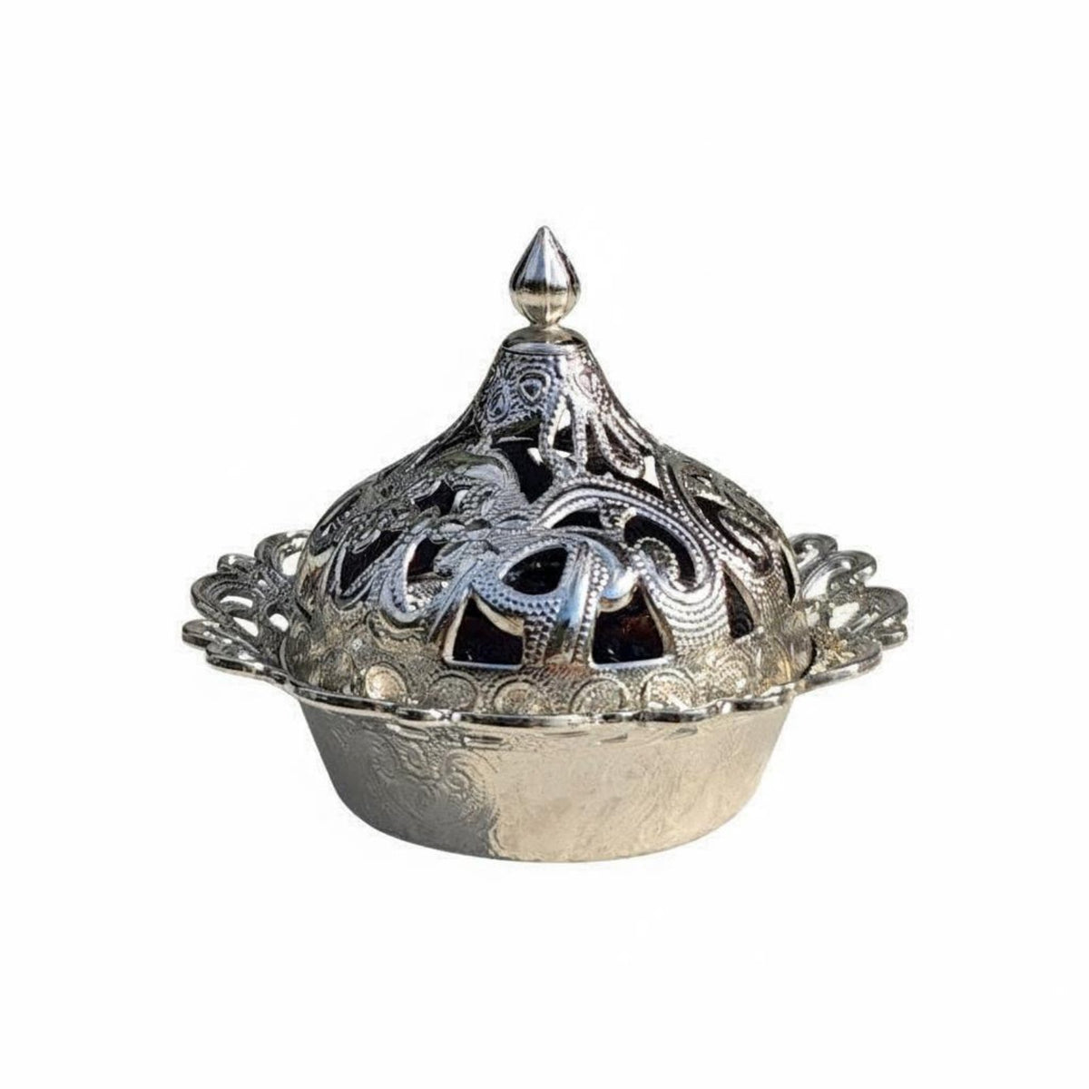 Sweetener Container with Lid Ornate Candy Container with Lid Embossed Dish for Hosts
