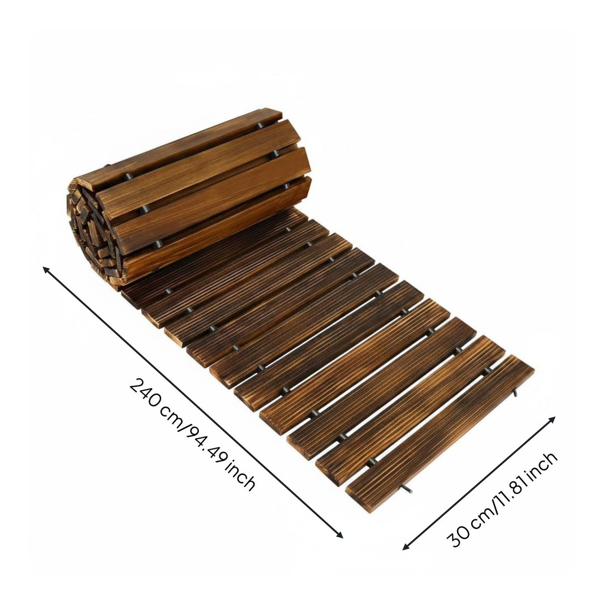 Wooden Garden Walkway Sturdy Duty Outdoor Decor Sturdy Slats for Patio, Party