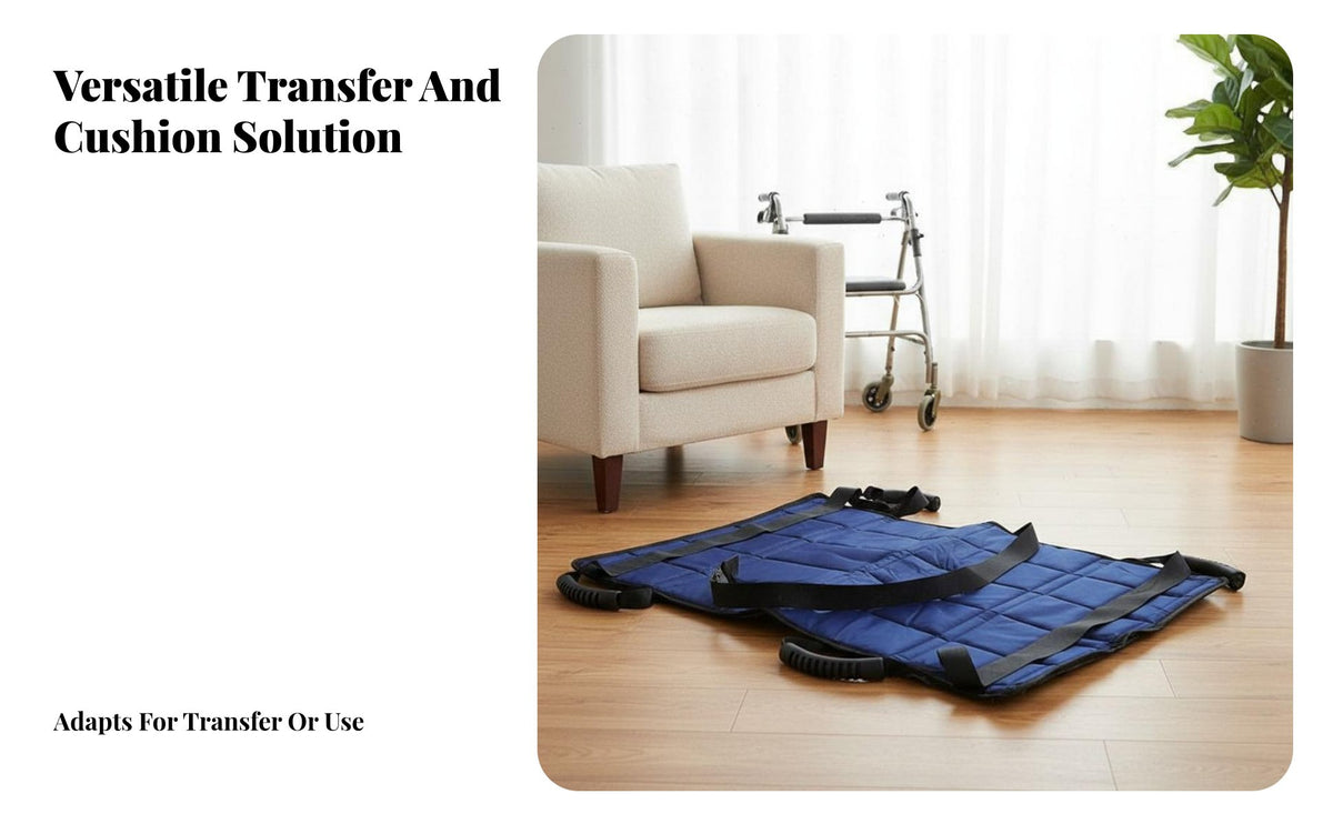 Reduces Caregiver Strain Foldable Transport Stretcher Long-Lasting Construction Patient Lift Carrier with Handles Multifunctional Elderly Transport Cushion Safety Straps for Disabled People, Patients, Caregivers, Stairs, Home Care, Hospital