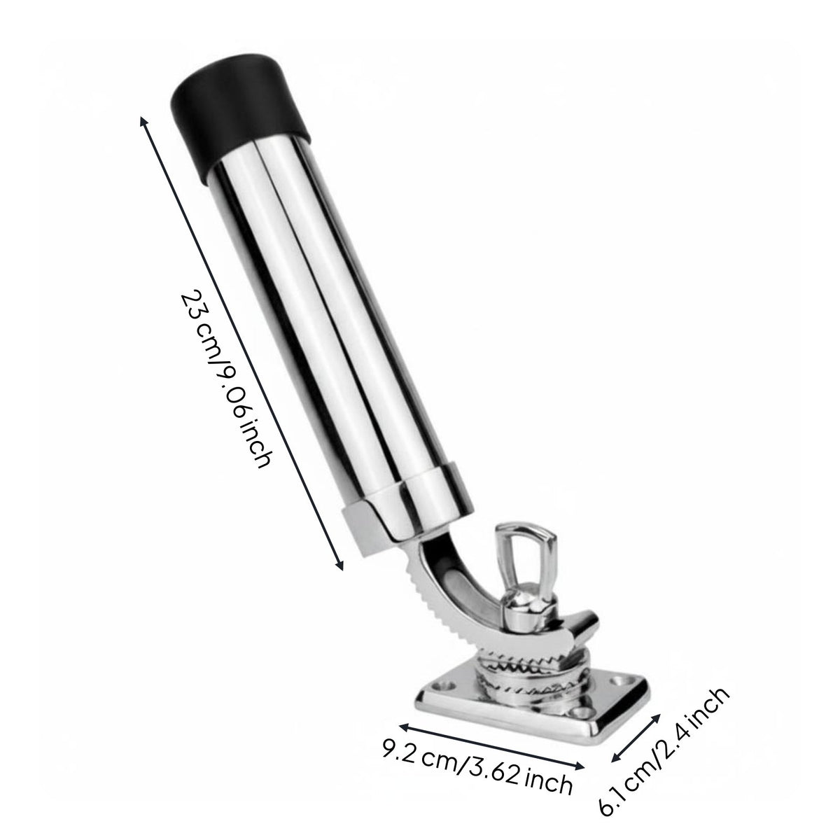 316 Stainless Steel Fishing Rod Holder Deck Mount Rotatable Swivel Rod Holder 360 Degree Adjustable Marine Gear