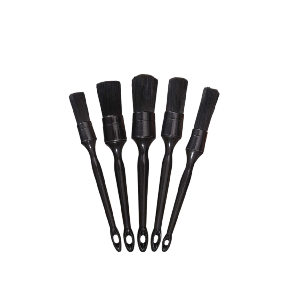 5 Pieces Long Handle Car Detailing Brush Set Scratch Non-Scratch Narrow Cleaning Brush Easy to Clean Sturdy