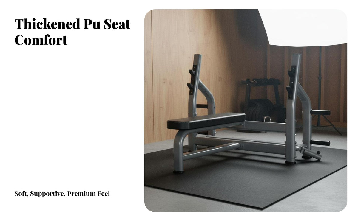 Multi-Functional Bench Press Rack Safety Spotters Multifunctional Weightlifting Bench Heavy Duty Barbell Workout Station Stable Construction for Bodybuilders, Home Gym
