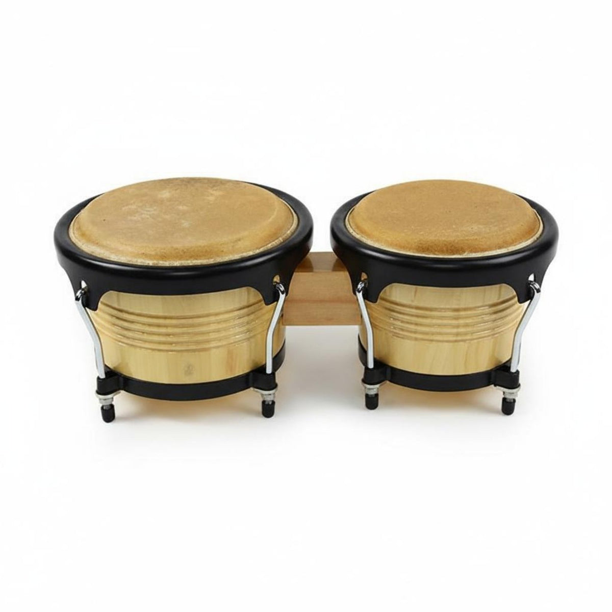 Natural Skin Drumhead Bongo Drum Set Educational 6 and 7 Inch Bongo Drums Develops Movement Skills Percussion Instrument Kit Long-Lasting for Preschoolers, Beginners, Preschool, Kindergarten, Playroom, Family Activities