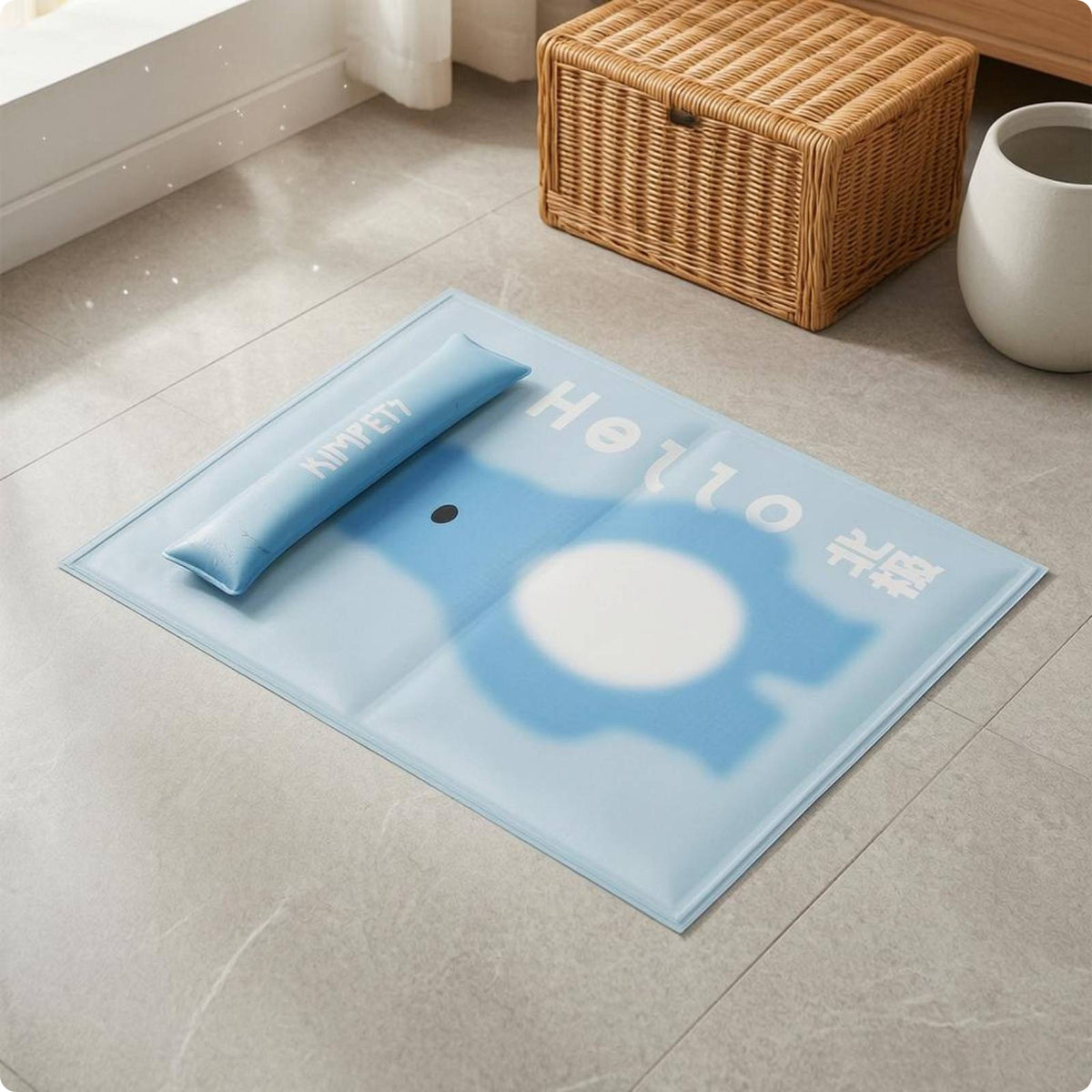Cooling Supportive Pillow Set Warm Weather Pet Cooling Mat Ice Silk Pet Mat Electricitywithout Electricity Portable for Cats