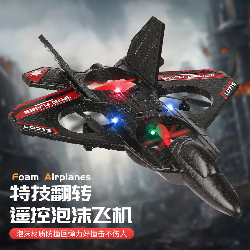 Remote Control Foam Airplane Drone with Gravity Sensing, Altitude Hold, and Stunt Features